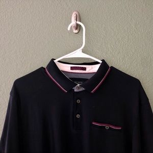 Mens Navy Blue Polo - Ted Baker London